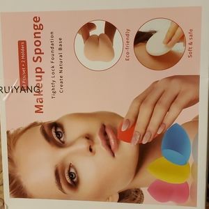 Cosmetic sponges,18 pcs-Set, 2 holders included, see pics